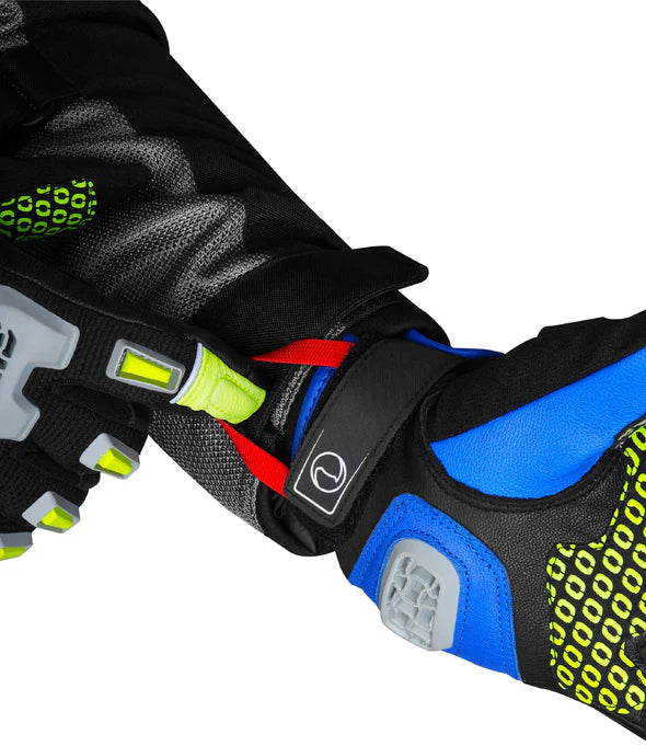 RYNOX GRAVEL DUALSPORT GLOVES - HI-VIZ GREEN BLUE
