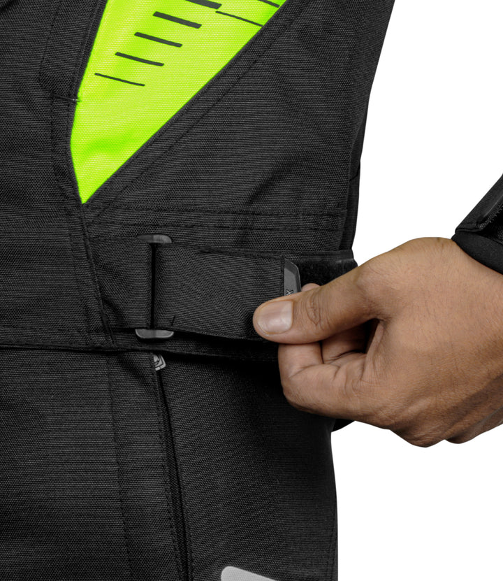 RYNOX TORNADO PRO 4 JACKET - CE CERTIFIED CLASS A - BLACK HI-VIZ GREEN