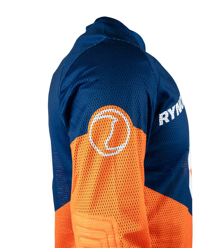 RYNOX SWITCHBACK NEO OFFROAD JERSEY - HI-VIZ ORANGE BLUE