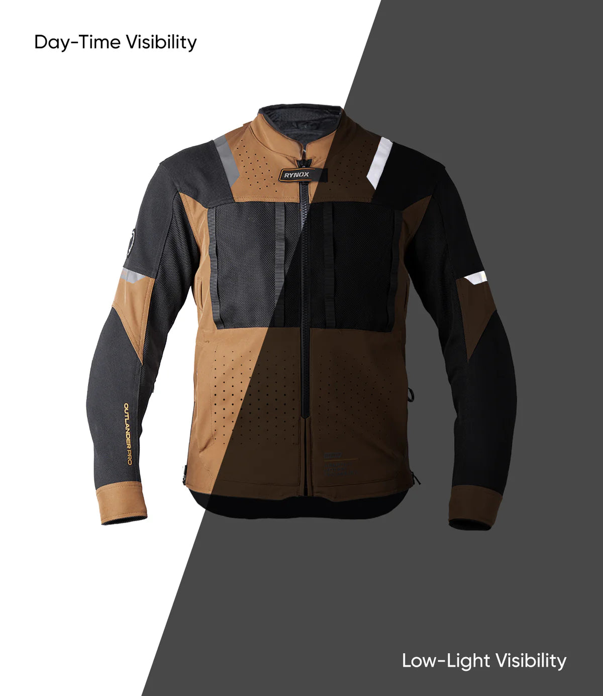 RYNOX OUTLANDER PRO JACKET - BLACK BROWN