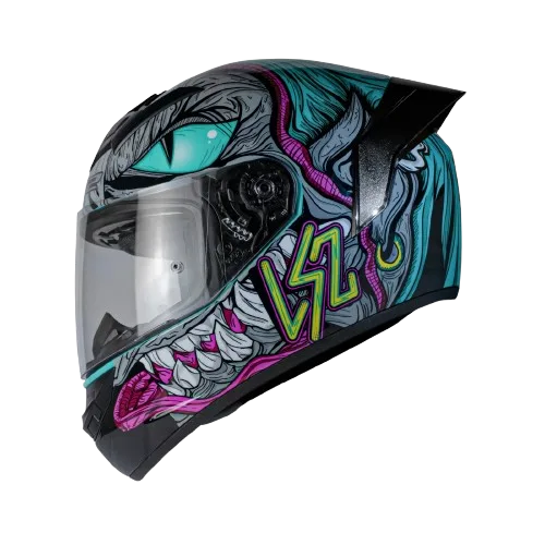 LS2 FF352 ROOKIE HELMET - FIZZLE BLACK MINT