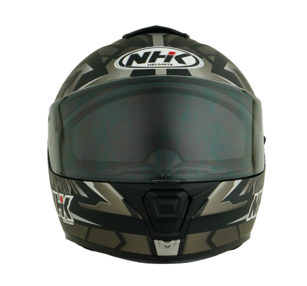 NHK K5R WINGSTAR GLOSS BLACK SILVER HELMET