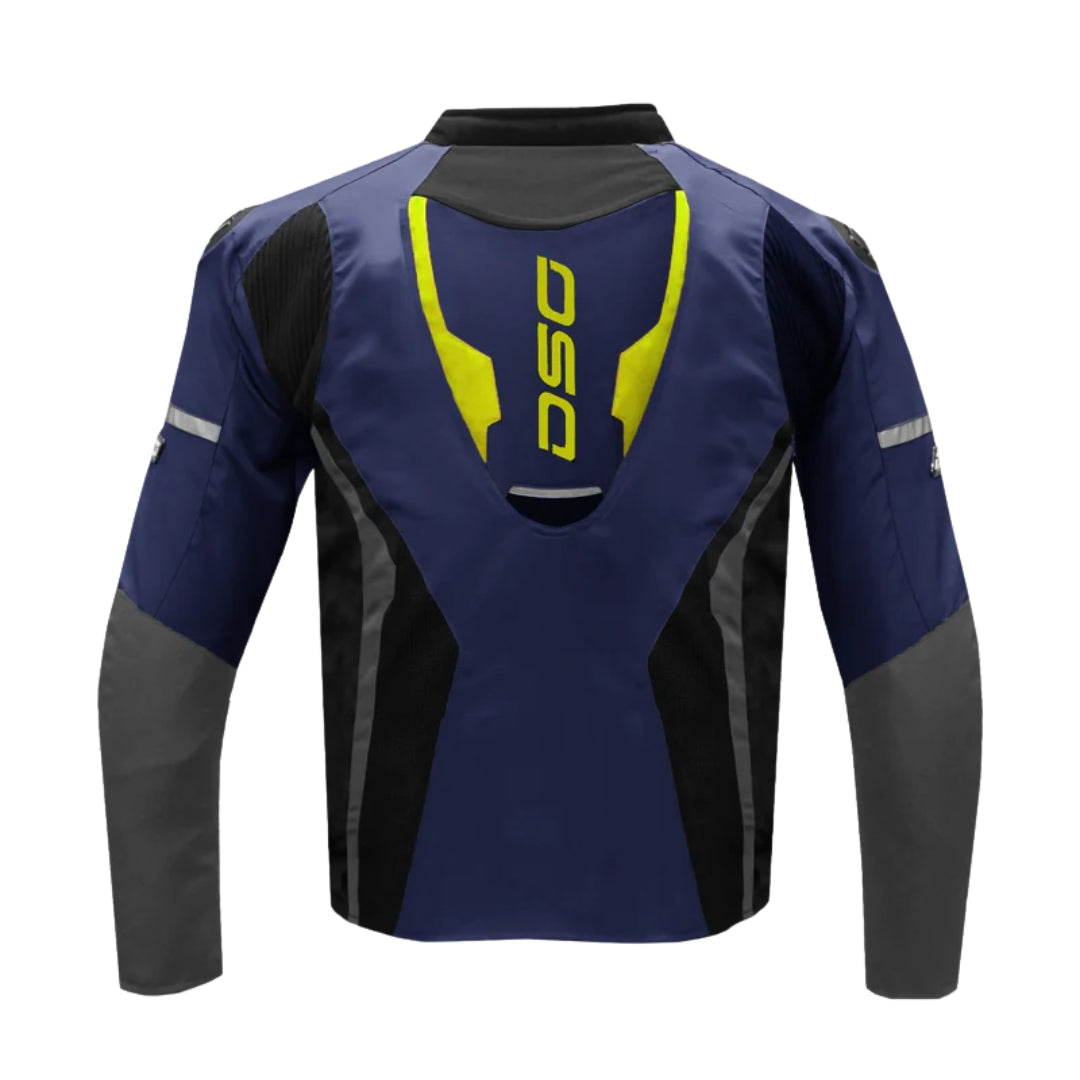 DSG RIDING JACKET APEX AIR - FLOW BLACK BLUE YELLOW FLUO