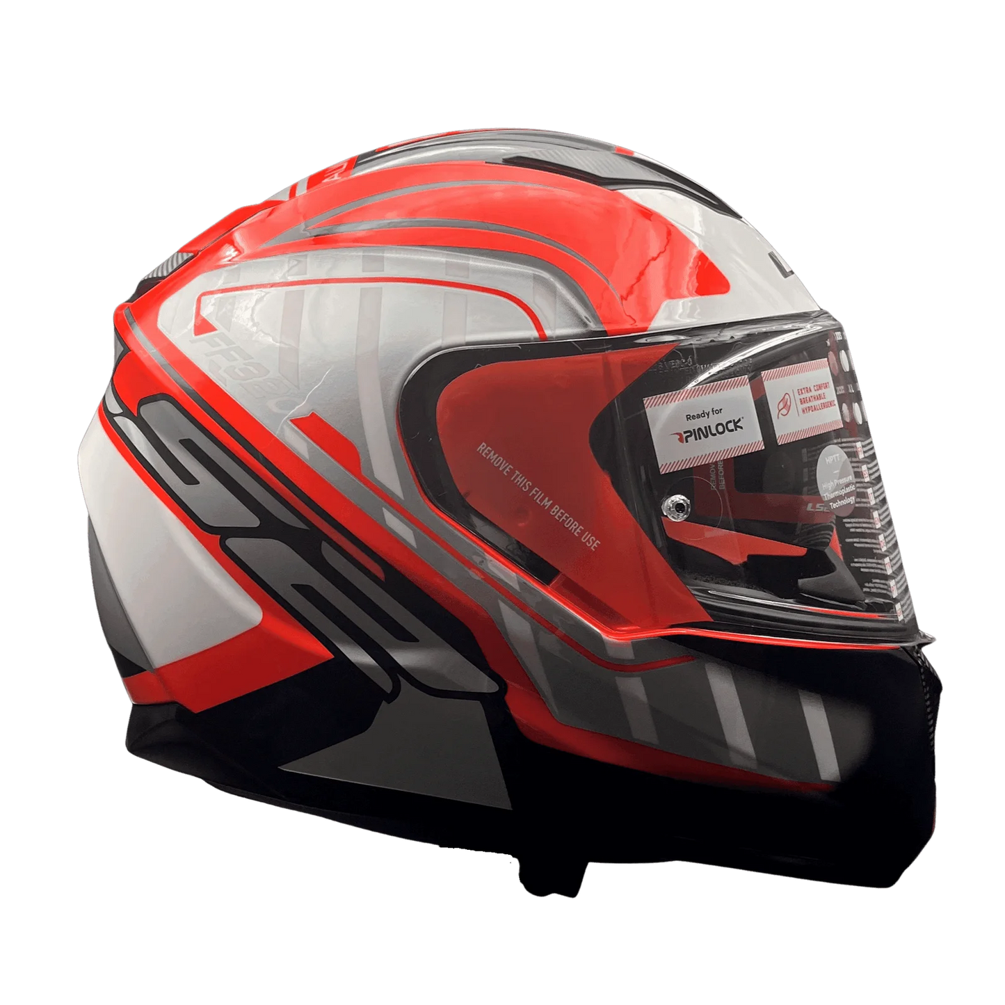 LS2 FF320 STREAM EVO LETAILS GRAY RED (D-RING)