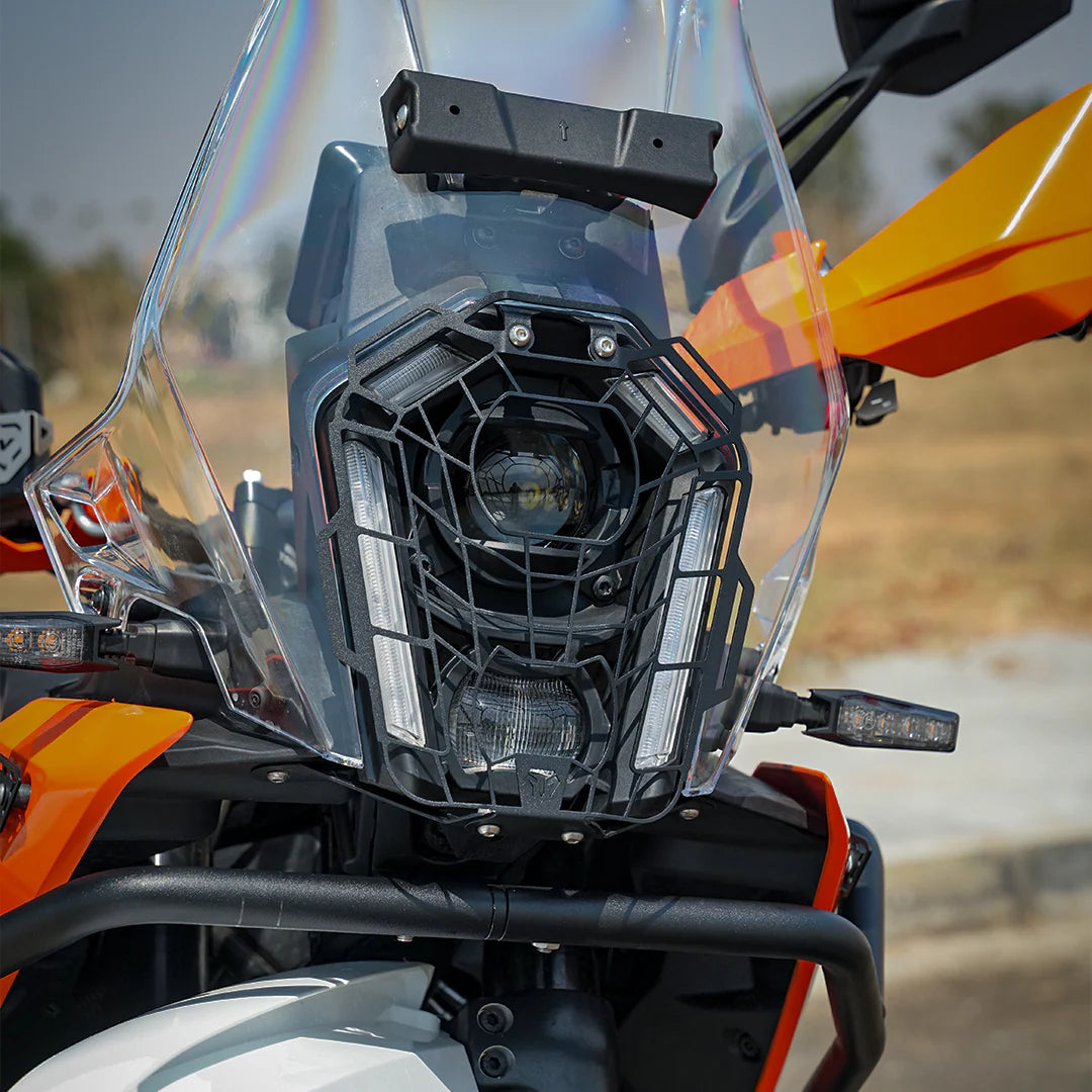 MOTO TORQUE HEADLIGHT GUARD SPIDER VERISON FOR KTM 390 ADVENTURE/ADVENTURE X
