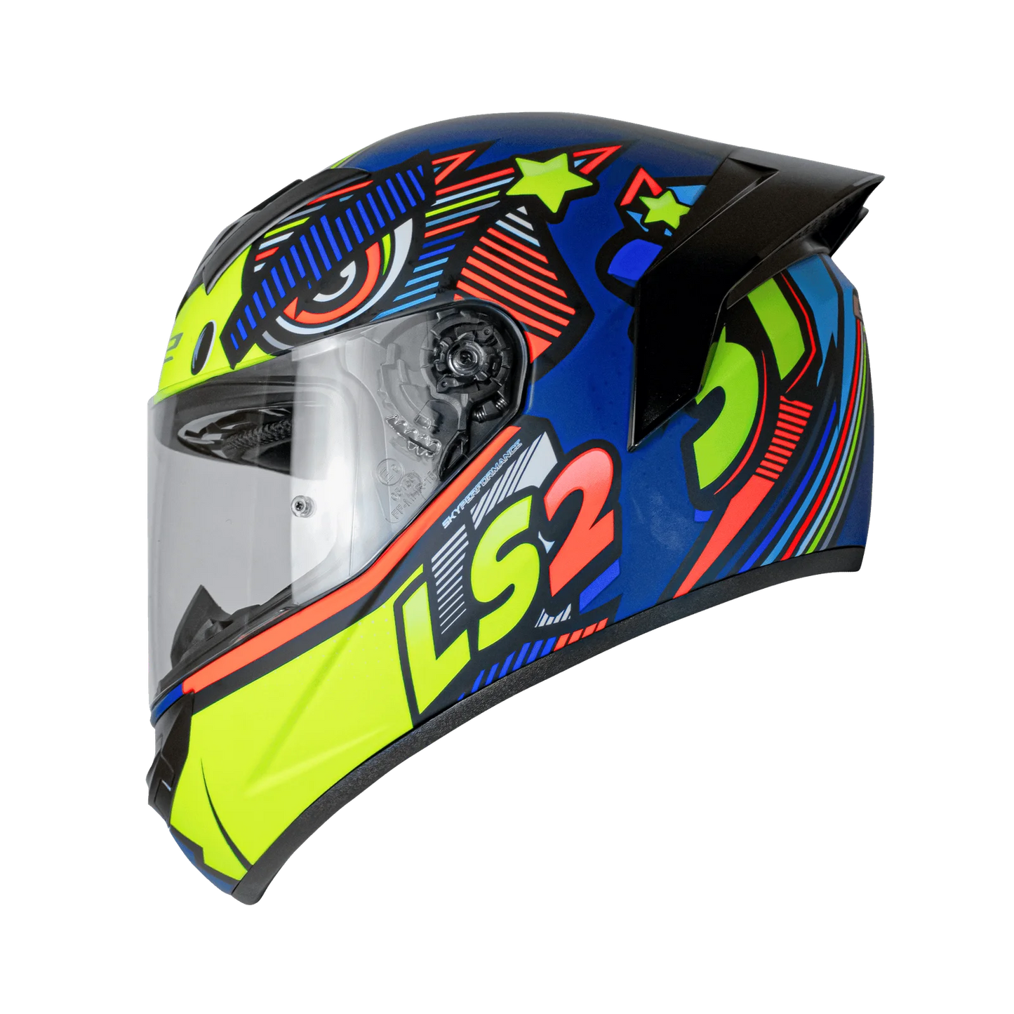 LS2 FF352 ROOKIE KHAN MATT NAVY BLUE HI VIZ YELLOW