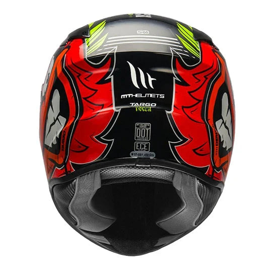 MT TARGO TRUCK GLOSS FLURO RED HELMET