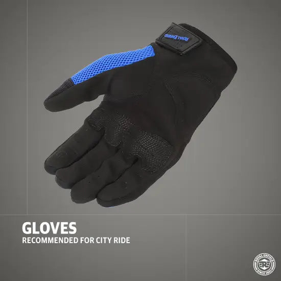 ROYAL ENFIELD RAMBLER V3 GLOVES - BLUE