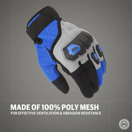 ROYAL ENFIELD RAMBLER V3 GLOVES - BLUE