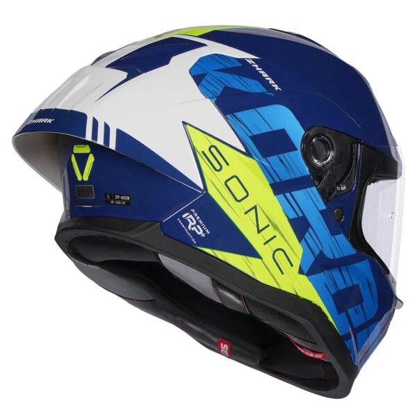 KORDA SONIC GP ZHARK HELMET - WHITE BLUE