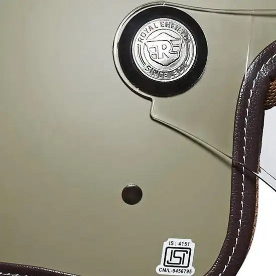 ROYAL ENFIELD CHOPPER MLG CAMO HELMET WITH CLEAR VISOR - DESERT STORM