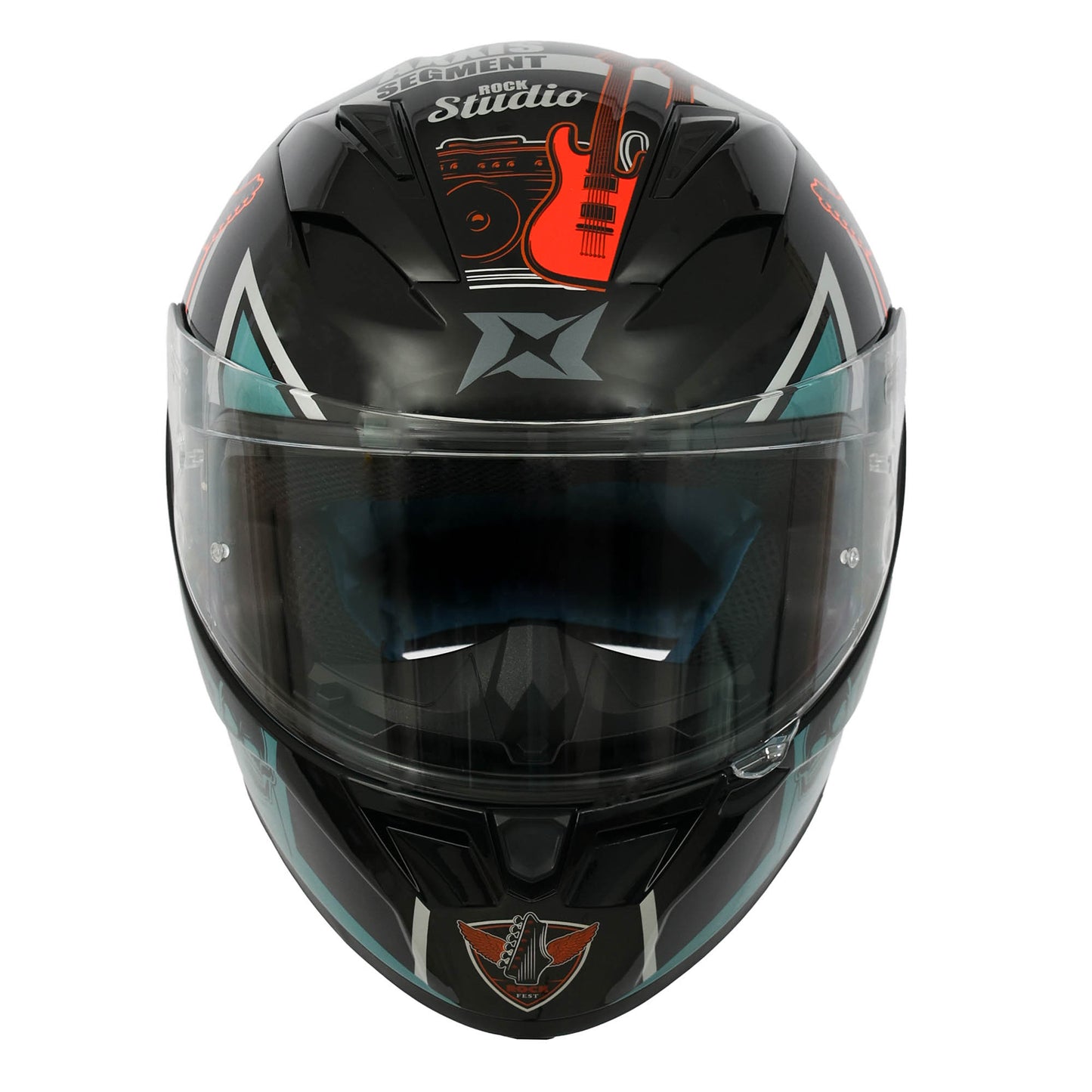 AXXIS FF117B SEGMENT ROCK STUDIO B4 HELMET - FLUOR GLOSS