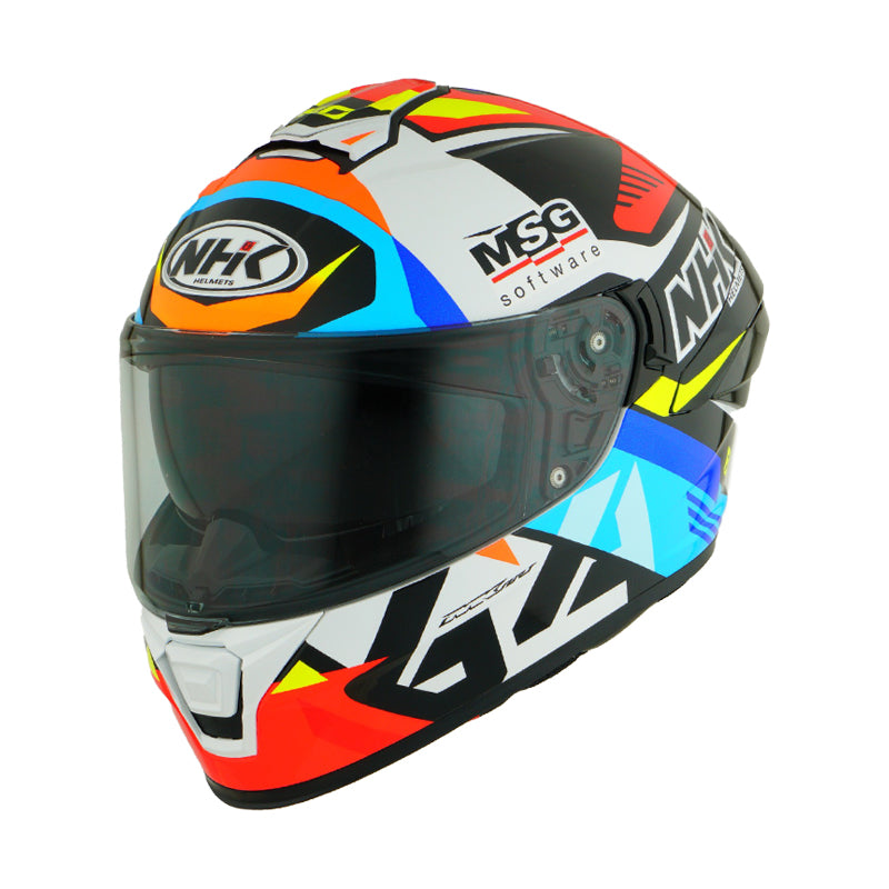NHK HELMET K5R BO BENDSNEYDER 9 STAR WHITE GLOSSY HELMET