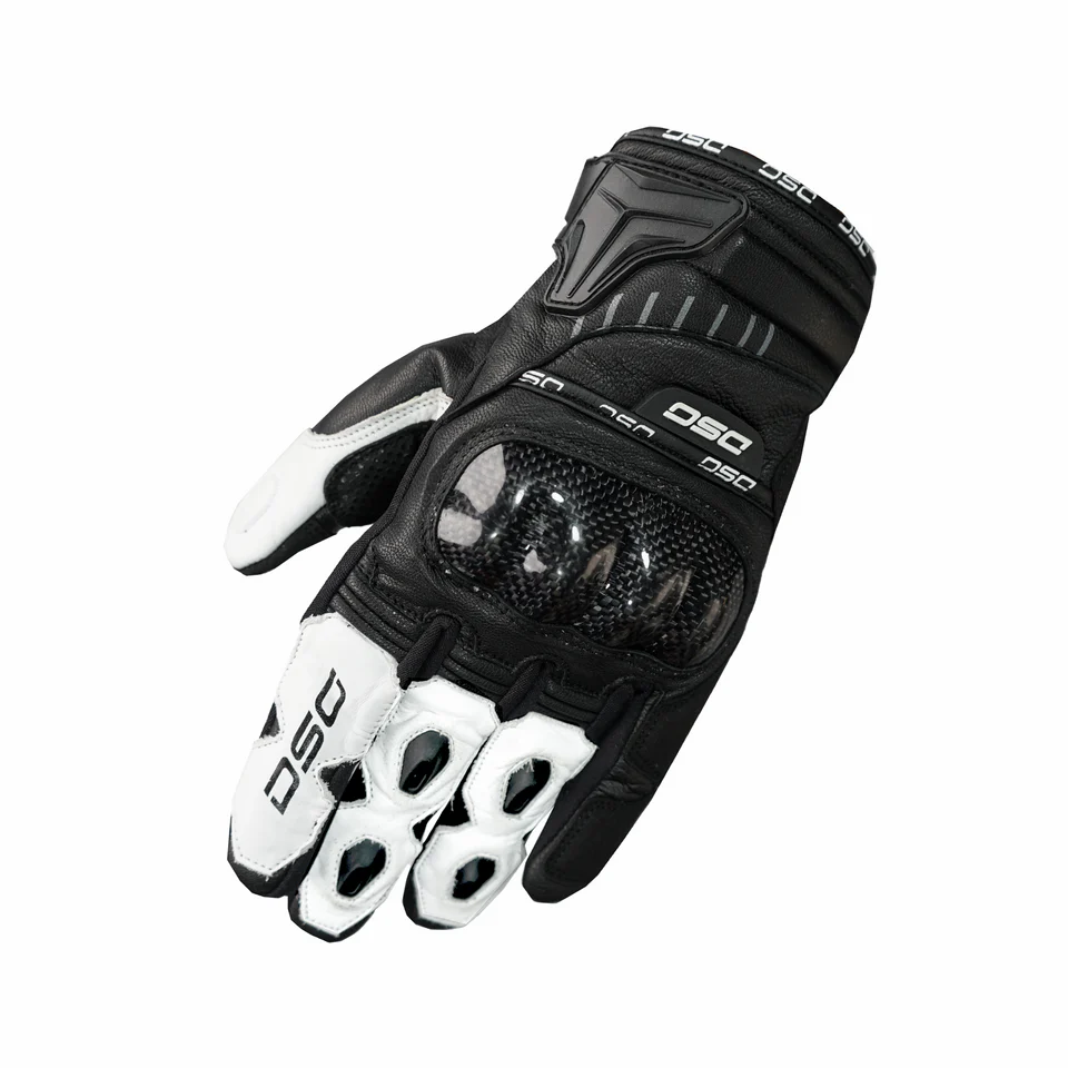 DSG CARBON X V1 RIDING GLOVE - BLACK WHITE