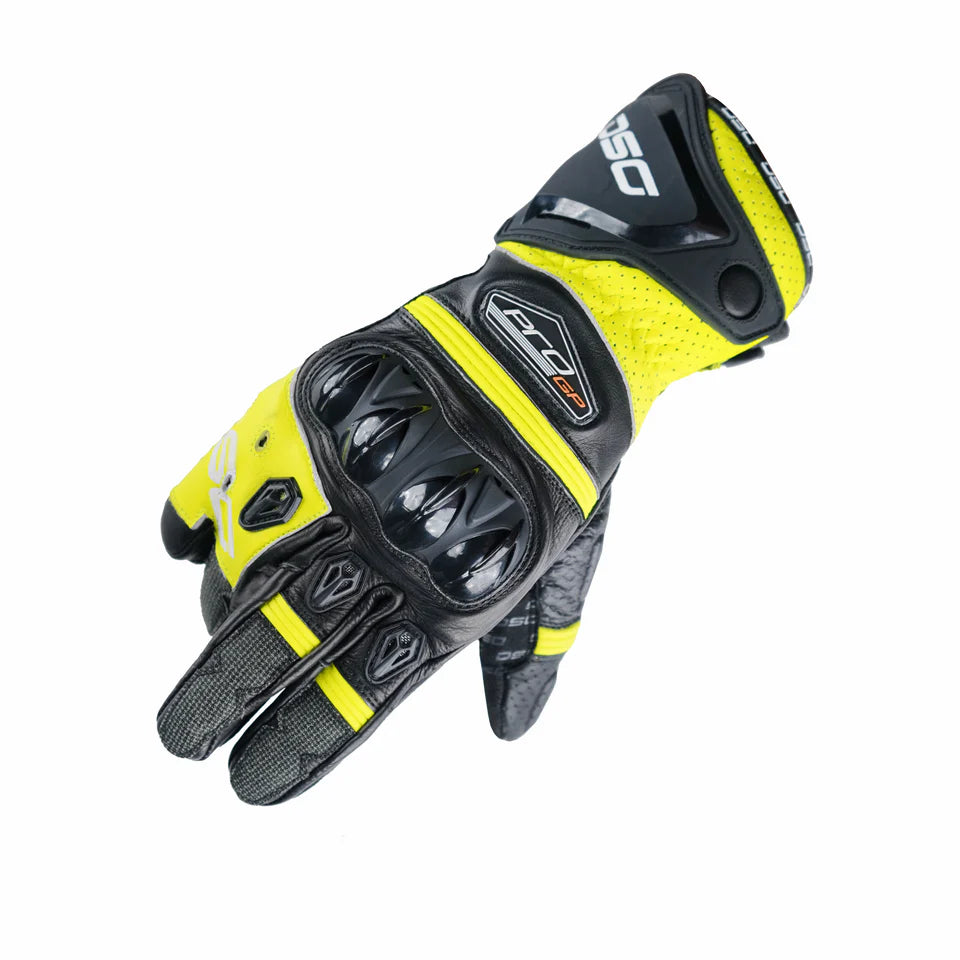DSG PRO GP RIDING GLOVE BLACK YELLOW FLUO