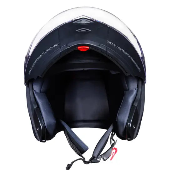 ROYAL ENFIELD MODULAR ADROIT HELMET WITH CLEAR VISOR - MATT BLACK