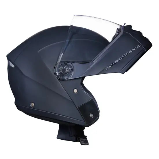 ROYAL ENFIELD MODULAR ADROIT HELMET WITH CLEAR VISOR - MATT BLACK