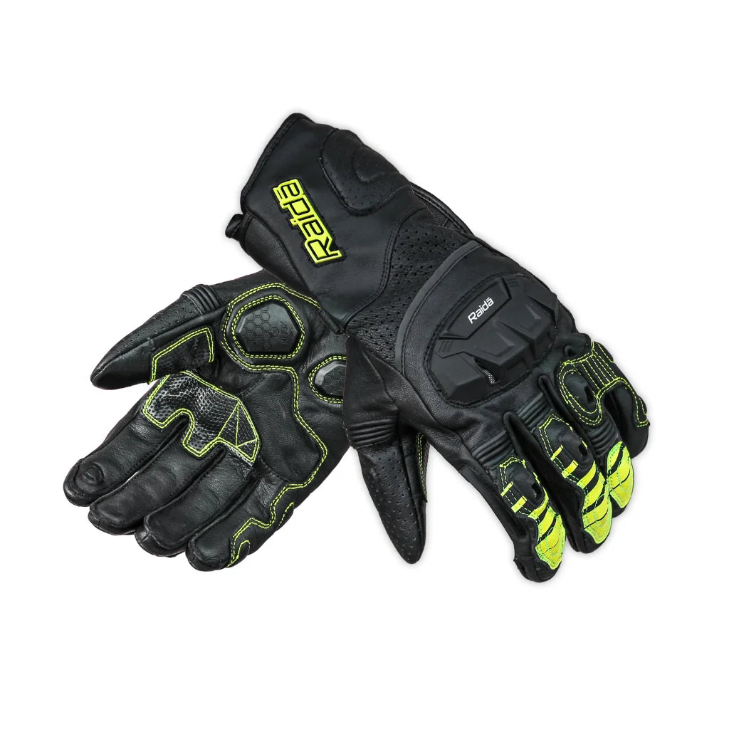 RAIDA AEROPRIX MOTORCYCLE GLOVES | HI-VIZ