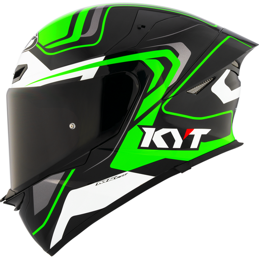 KYT TT REVO HELMET - OVERTECH BLACK GREEN