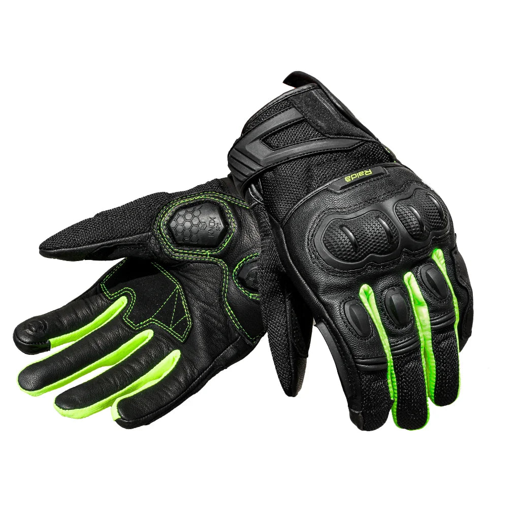 RAIDA AIRWAVE MOTORCYCLE GLOVES | HI-VIZ