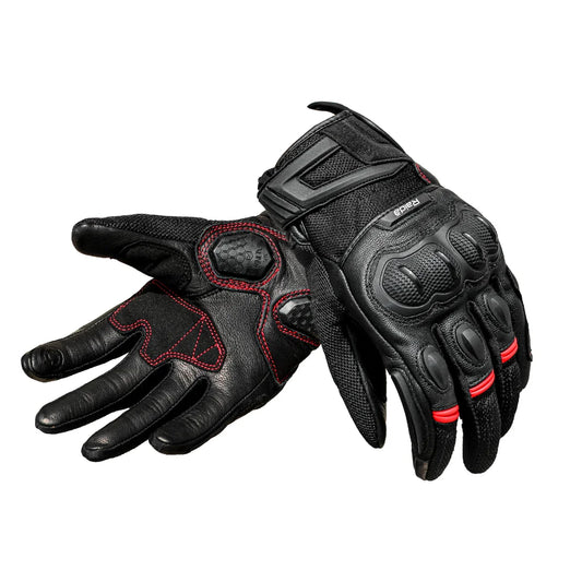 RAIDA AIRWAVE MOTORCYCLE GLOVES | RED