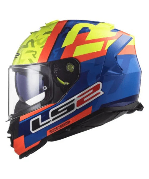 LS2 FF800 SALVADOR REPLICA HELMET - BLUE H-V YELLOW