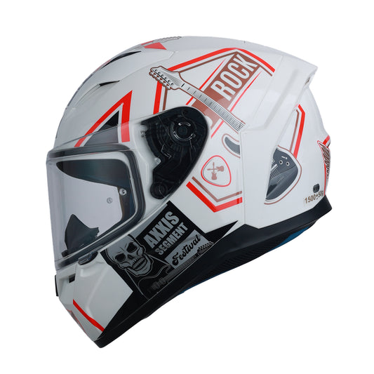 AXXIS FF117B SEGMENT ROCK STUDIO A5 HELMET - FLUOR GLOSS
