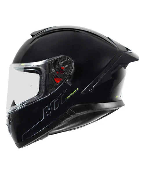 MT THUNDER 3 SV SPOILER SOLID A1 HELMET - GLOSS BLACK