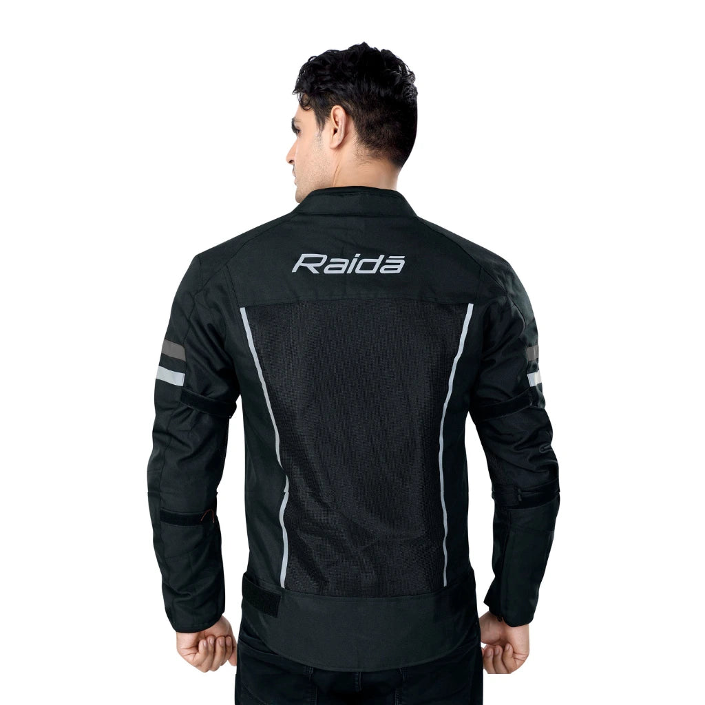 RAIDA BOLT MOTORCYCLE JACKET | BLACK
