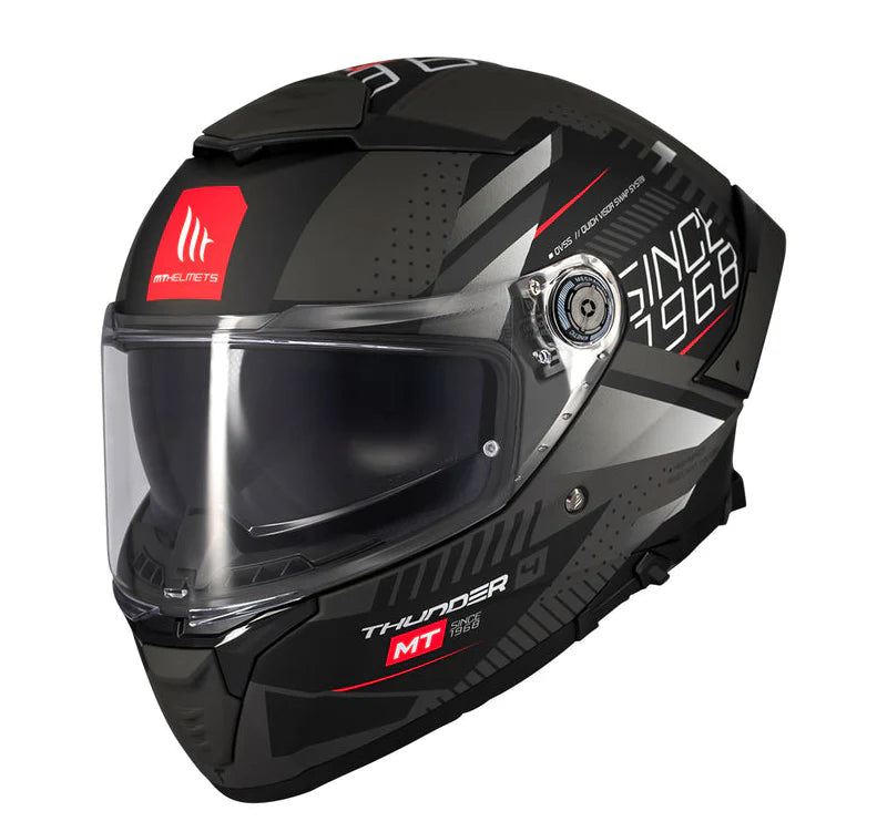 MT THUNDER 4 SV LUMINENCE D1 SOLID HELMET -  GLOSS BLACK