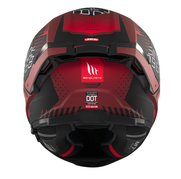 MT THUNDER 4 SV LUMINENCE D5 GLOSS HELMET - RED BLACK