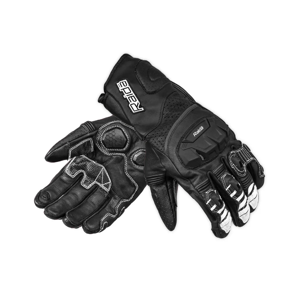 RAIDA AEROPRIX MOTORCYCLE GLOVES | WHITE