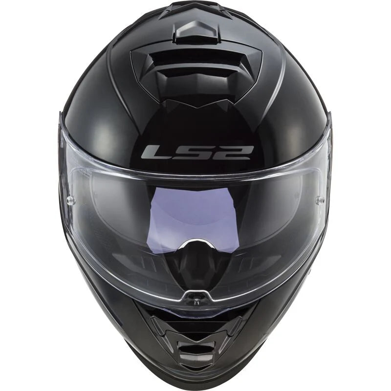 LS2 FF800 STORM II SOLID GLOSSY BLACK HELMET