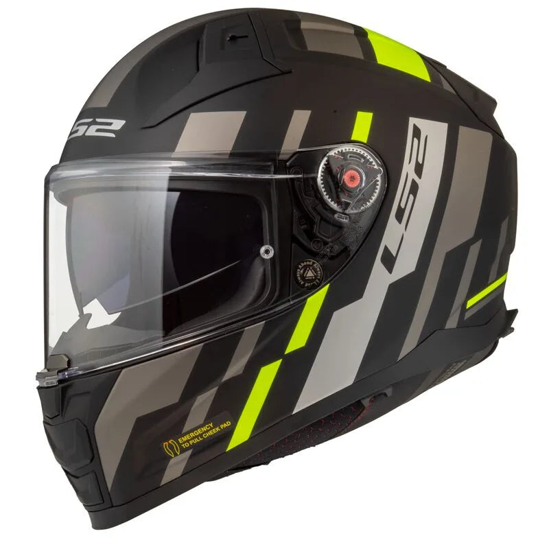 LS2 FF811 VECTOR II TRON MATT BLACK H-V YELLOW