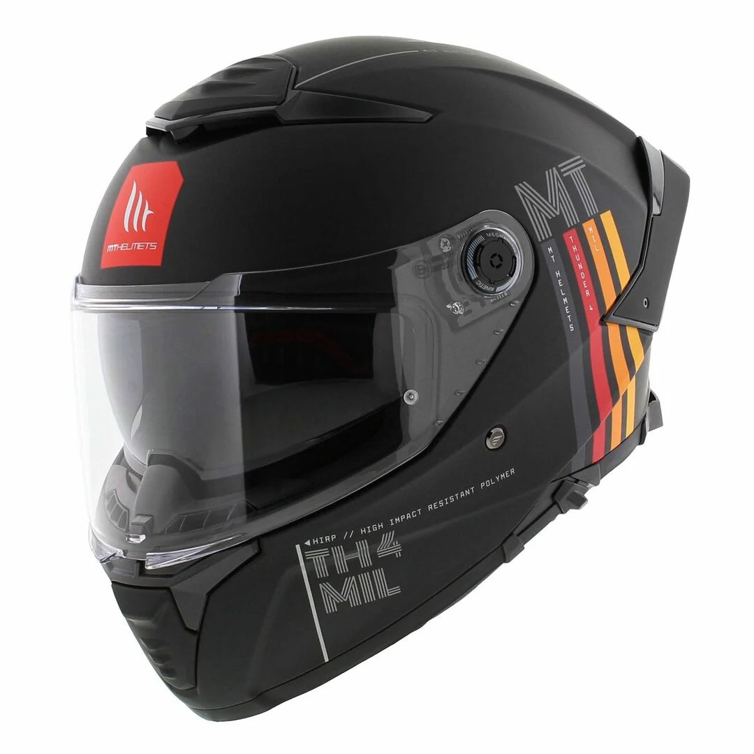 MT THUNDER 4 SV MILL A11 SOLID HELMET -  GLOSS BLACK
