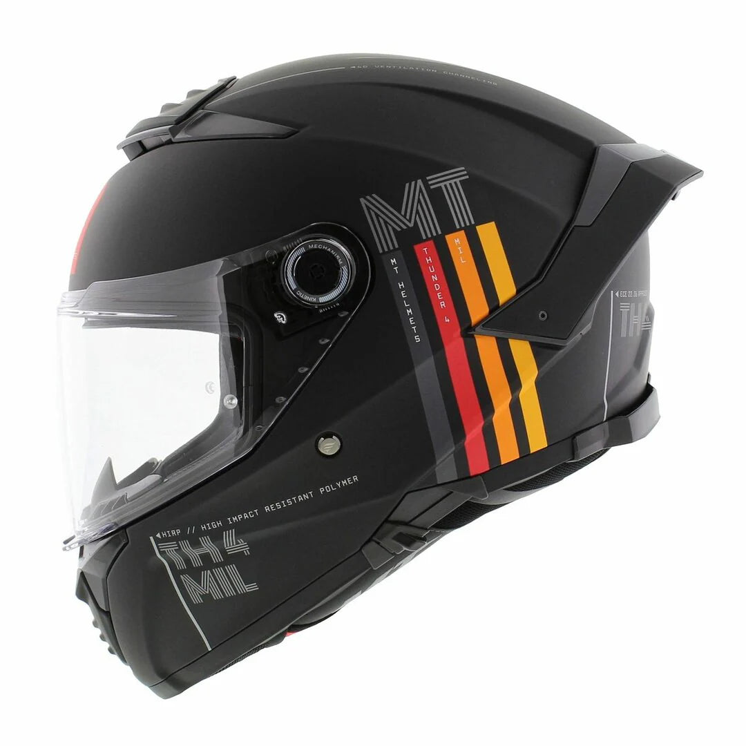 MT THUNDER 4 SV MILL A11 SOLID HELMET -  GLOSS BLACK
