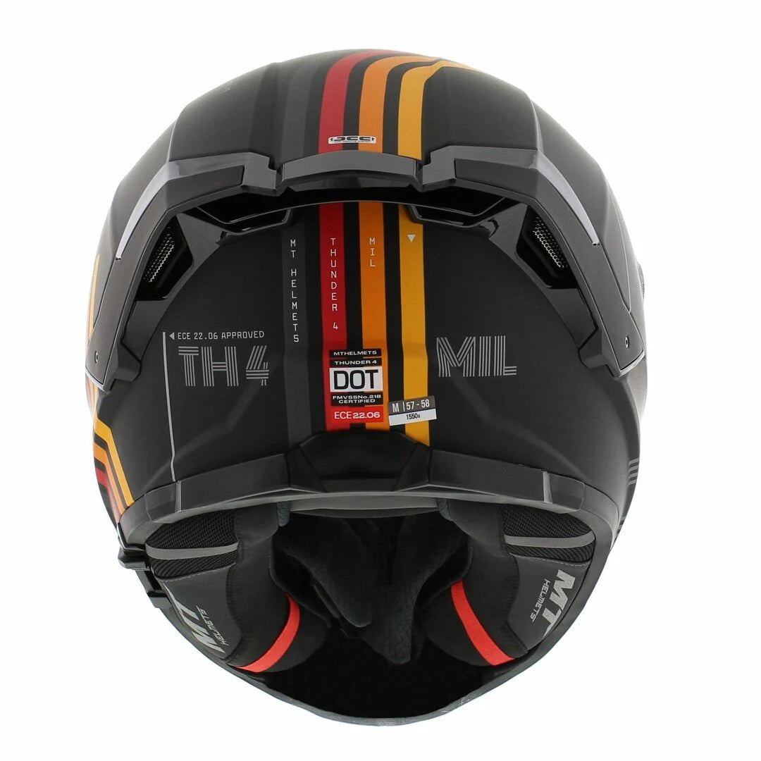 MT THUNDER 4 SV MILL A11 SOLID HELMET -  GLOSS BLACK