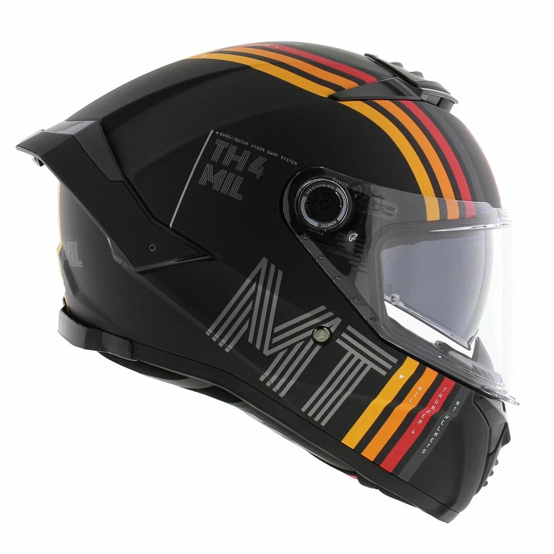 MT THUNDER 4 SV MILL A11 SOLID HELMET -  GLOSS BLACK