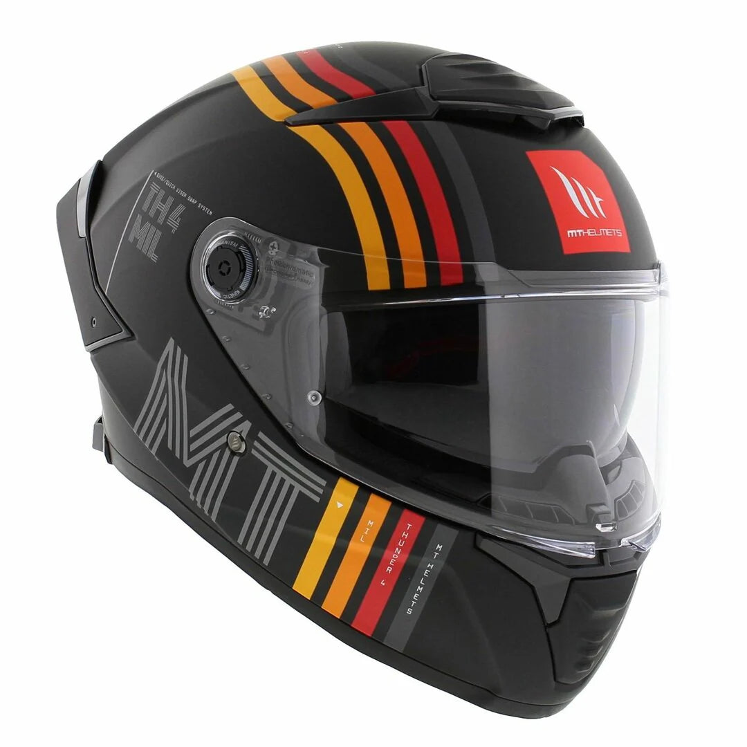 MT THUNDER 4 SV MILL A11 SOLID HELMET -  GLOSS BLACK