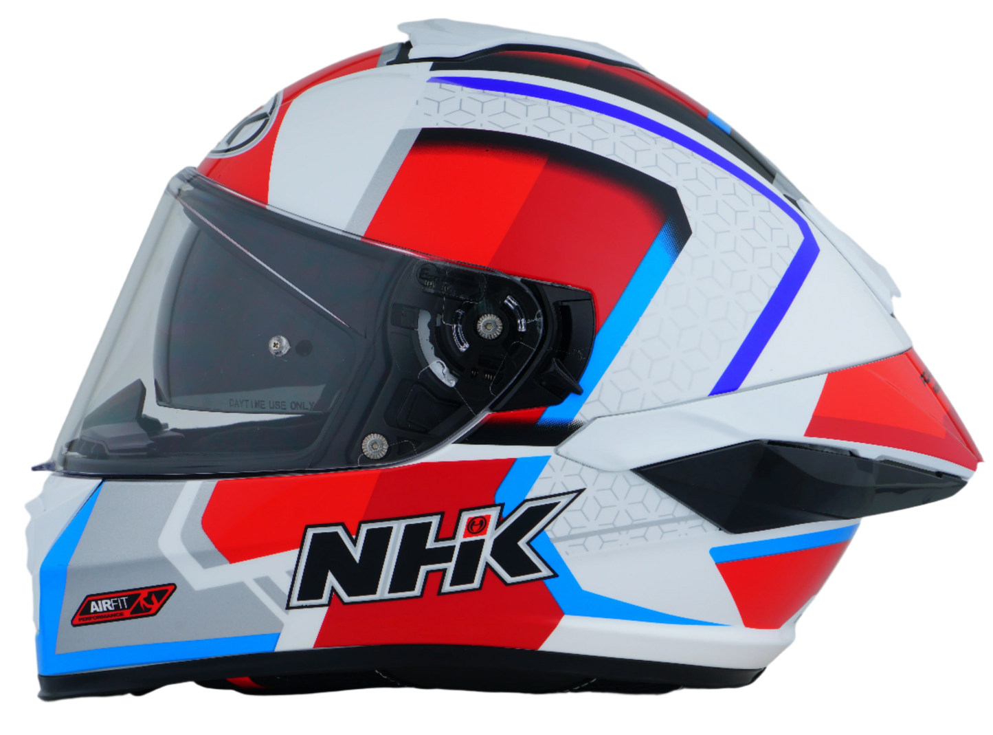 NHK K5R RETRO GLOSS WHITE RED AND BLUE HELMET