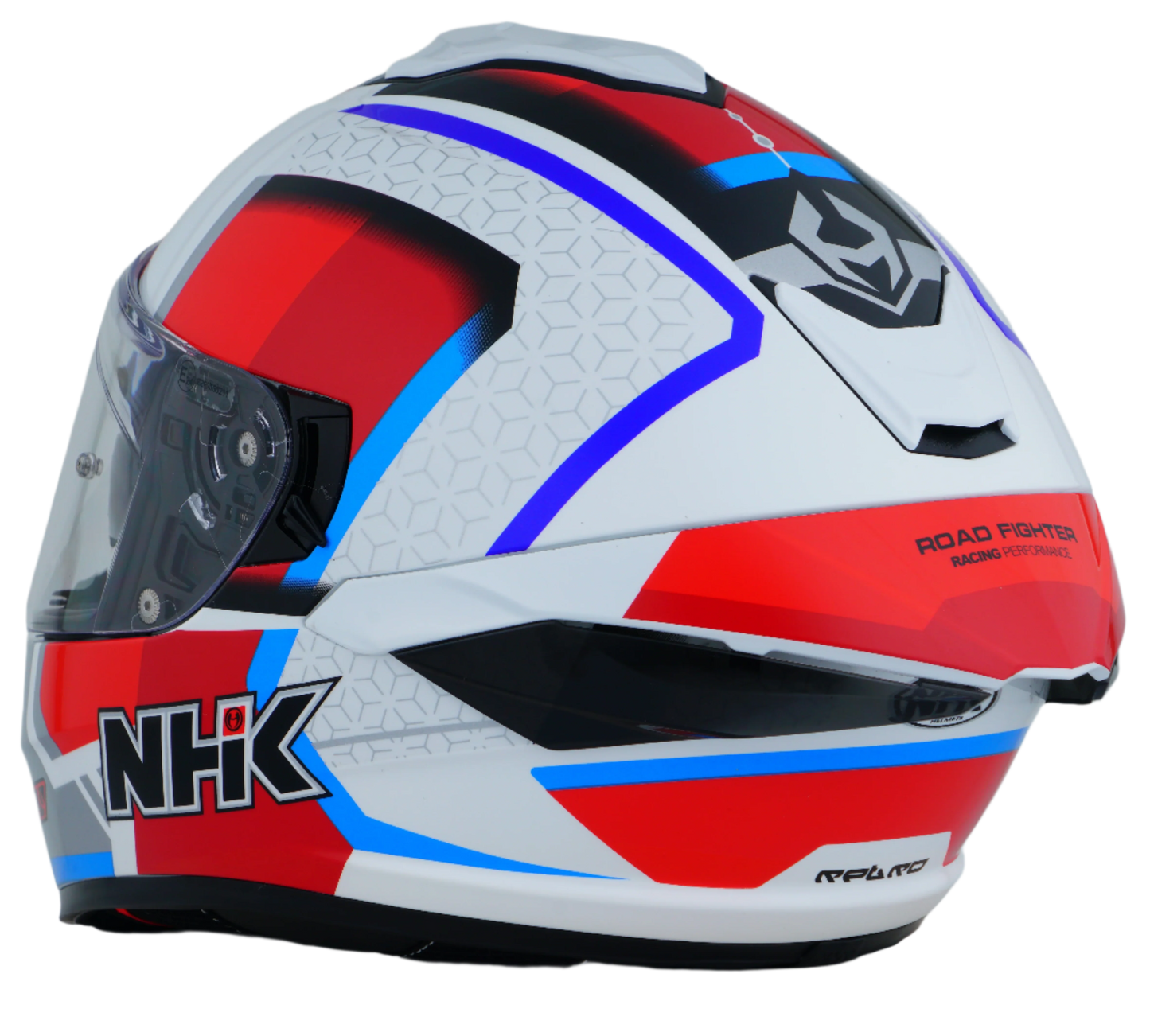 NHK K5R RETRO GLOSS WHITE RED AND BLUE HELMET
