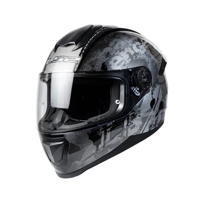 LS2 FF352 FLASH BLACK SLIVER FORCE