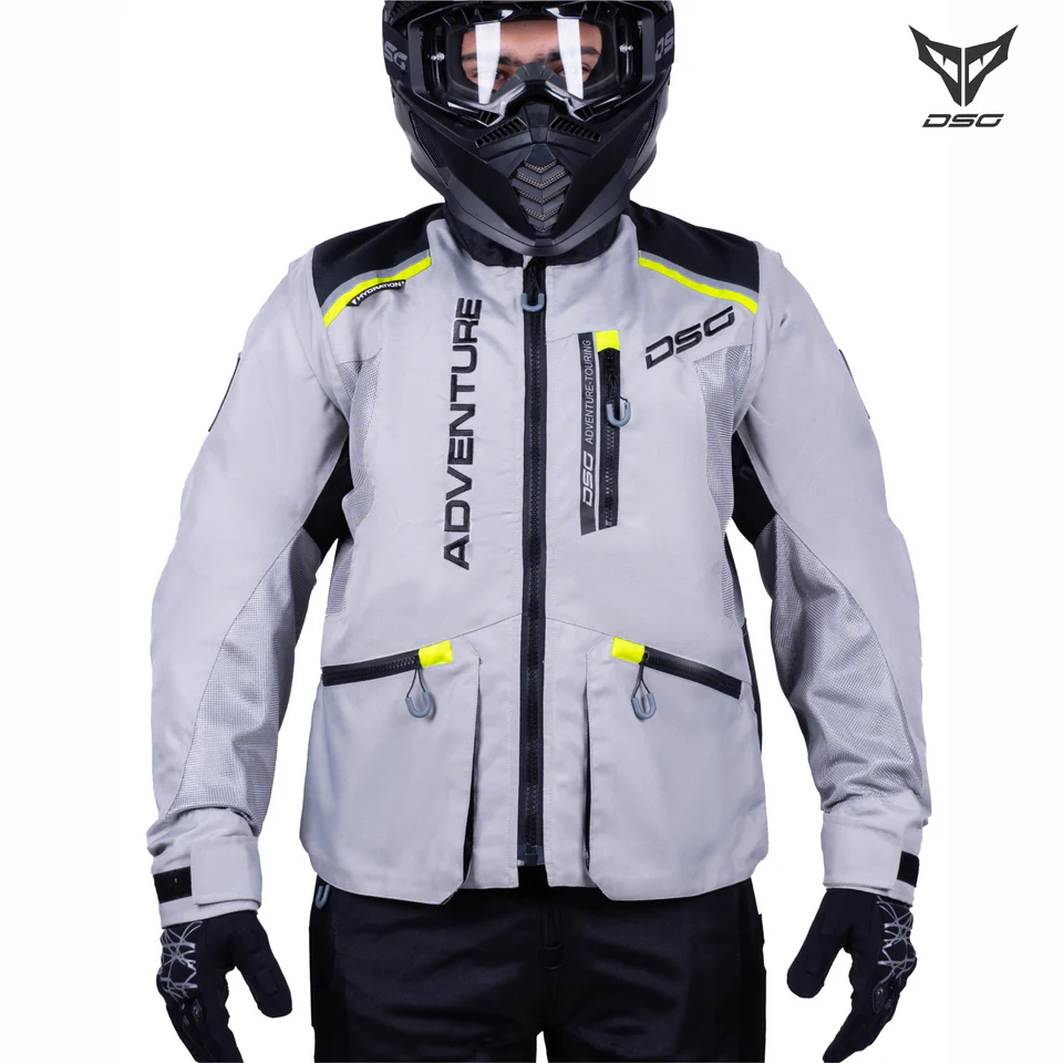 DSG ADV RIDING JACKET - GREY BLACK YELLOW FLUO