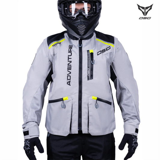DSG ADV RIDING JACKET - GREY BLACK YELLOW FLUO