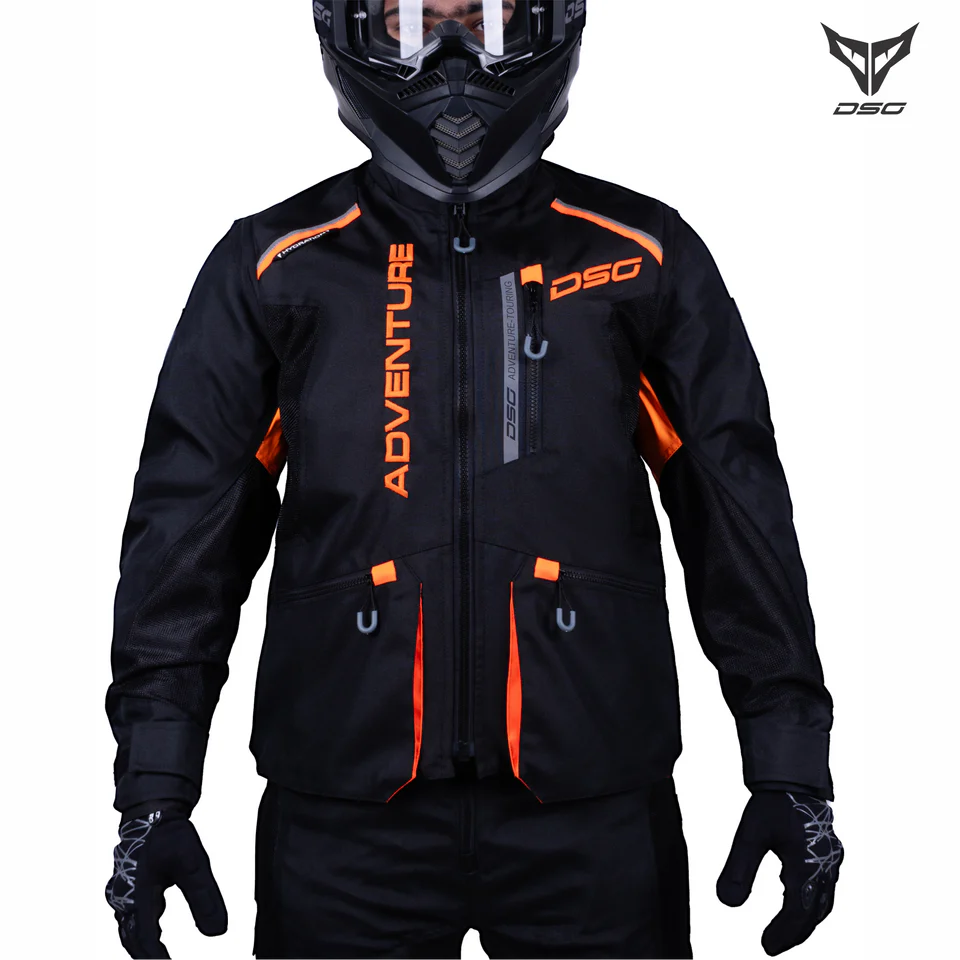 DSG ADV RIDING JACKET - BLACK ORANGE