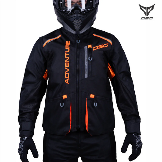 DSG ADV RIDING JACKET - BLACK ORANGE
