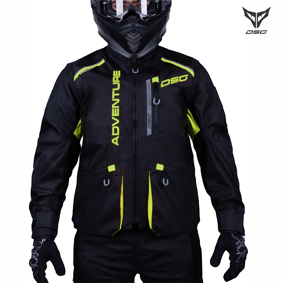 DSG ADV RIDING JACKET - BLACK YELLOW FLUO