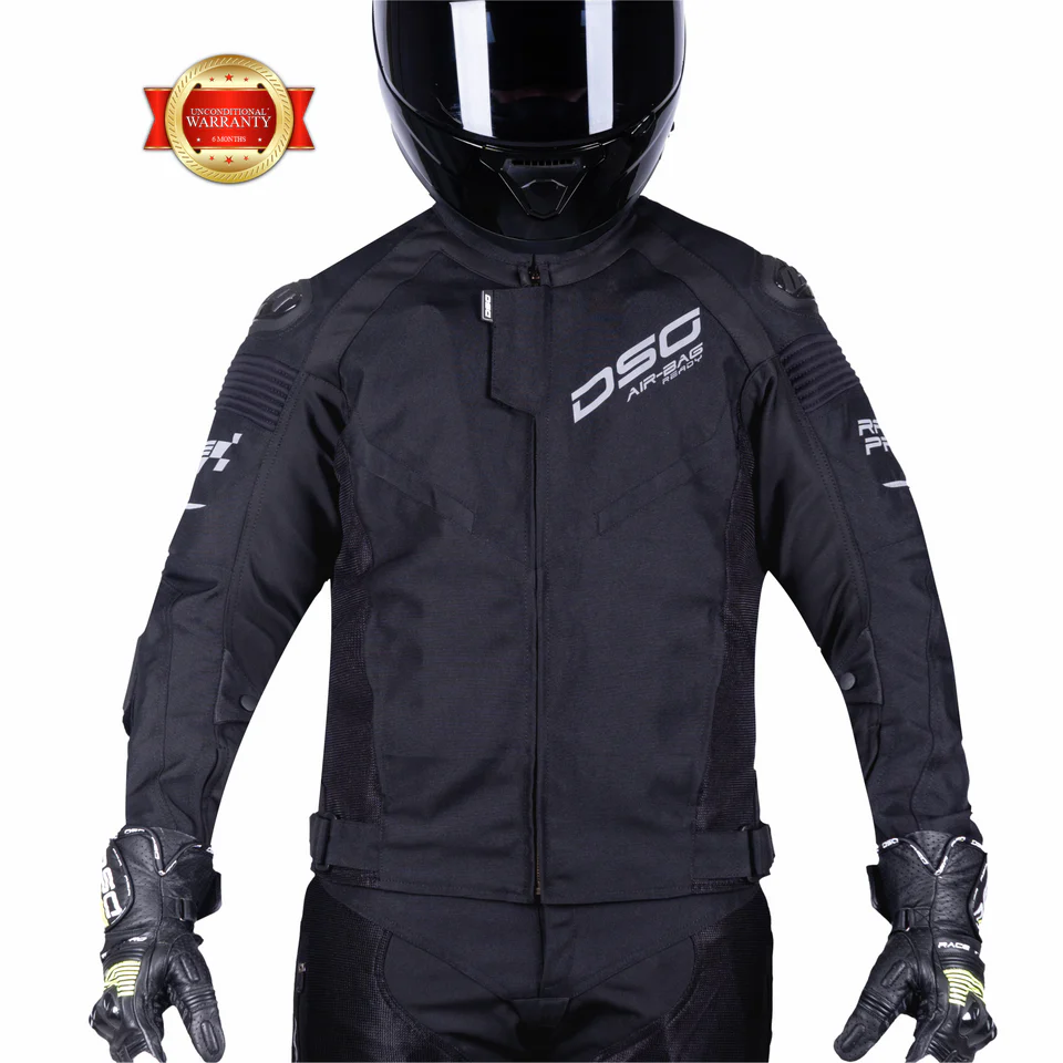 Dsrl Racing Jacket DSG RACE PRO V2 RIDING JACKET - BLACK – GearUpIndia