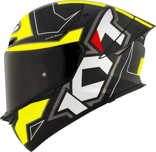 KYT TT REVO HELMET - ELECTRON MATT BLACK YELLOW