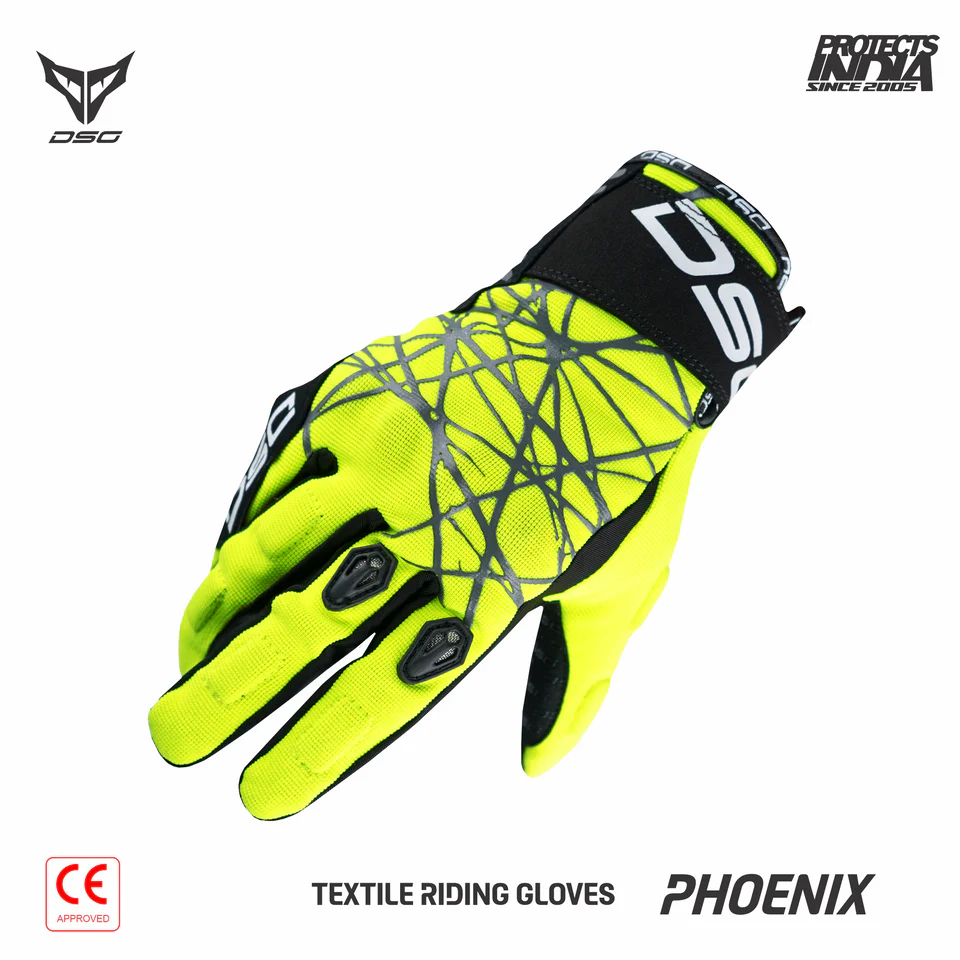 DSG PHOENIX AIR RIDING GLOVE - YELLOW FLUO